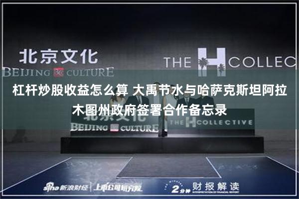 杠杆炒股收益怎么算 大禹节水与哈萨克斯坦阿拉木图州政府签署合作备忘录