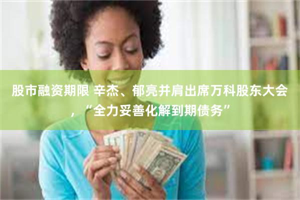 股市融资期限 辛杰、郁亮并肩出席万科股东大会，“全力妥善化解到期债务”
