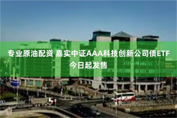 专业原油配资 嘉实中证AAA科技创新公司债ETF今日起发售