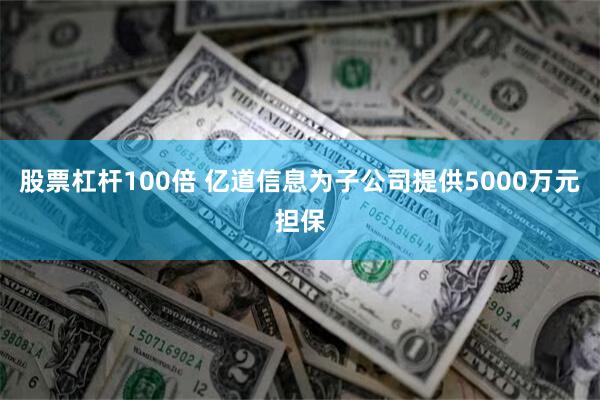 股票杠杆100倍 亿道信息为子公司提供5000万元担保