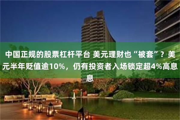 中国正规的股票杠杆平台 美元理财也“被套”？美元半年贬值逾10%，仍有投资者入场锁定超4%高息