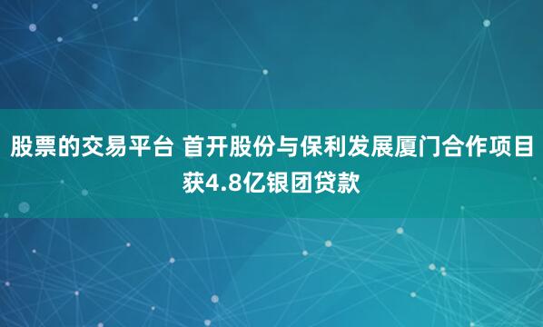 股票的交易平台 首开股份与保利发展厦门合作项目获4.8亿银团贷款
