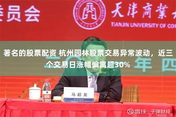 著名的股票配资 杭州园林股票交易异常波动，近三个交易日涨幅偏离超30%