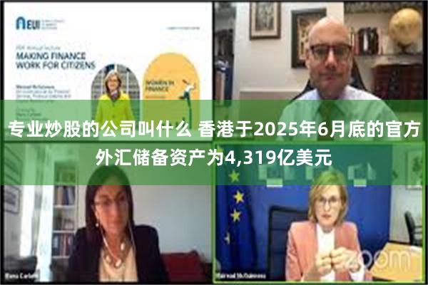 专业炒股的公司叫什么 香港于2025年6月底的官方外汇储备资产为4,319亿美元