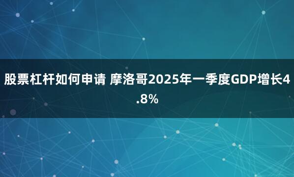 股票杠杆如何申请 摩洛哥2025年一季度GDP增长4.8%